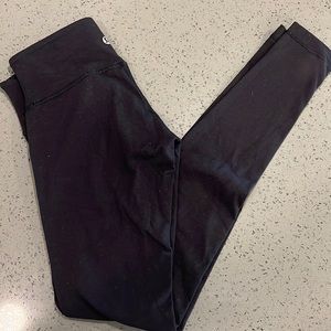Full length black Lululemon leggings low rise